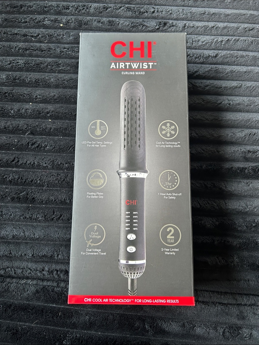 CHI AirTwist Curling Wand - Black